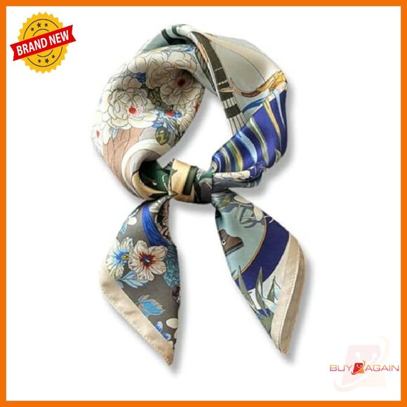 27x27 Mulberry Silk Square Scarf, Versatile Headscarf & Neckerchief - Picture 2 of 6